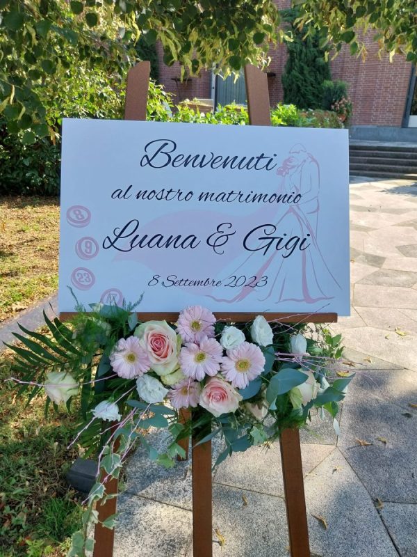 Cartello di Benvenuto Wedding 40x60 cm. PVC - immagine 2