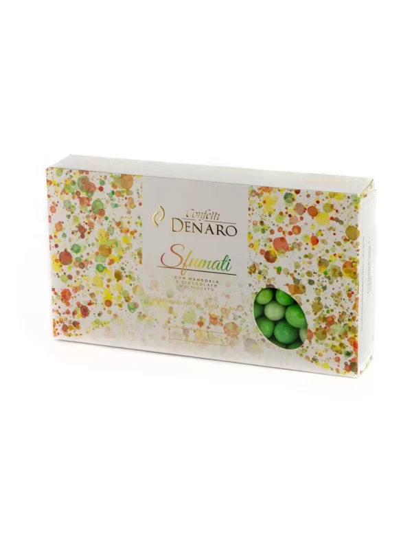 Confetti Sfumati Verde Ciocco Mandorla 1 Kg. DENARO