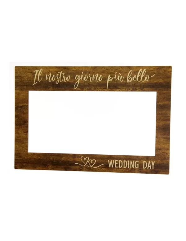 Cornice in legno "Wedding Day" Misura 60x90 cm.